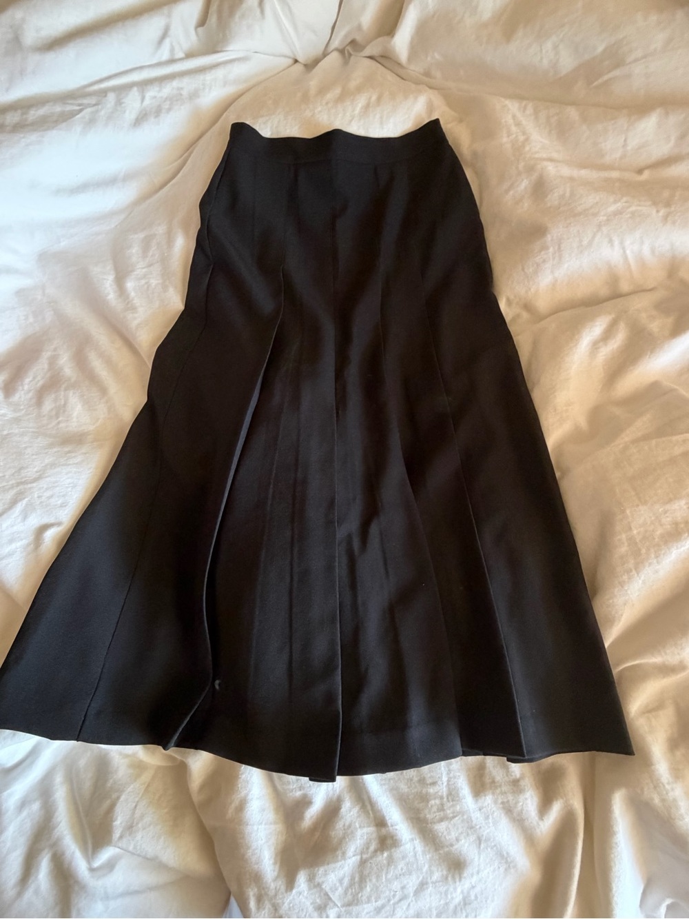 OAK + FORT Black A-Line Panel Skirt